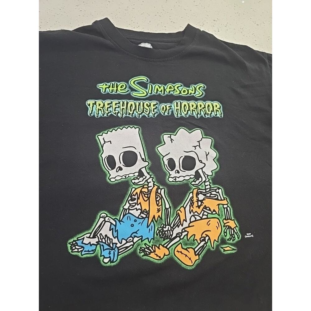 Simpsons Treehouse of Horror T Shirt Mens M Bart Lisa Halloween Graphic Tee